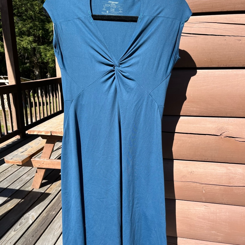 Patagonia blue swimsuit material midi dress size medium
